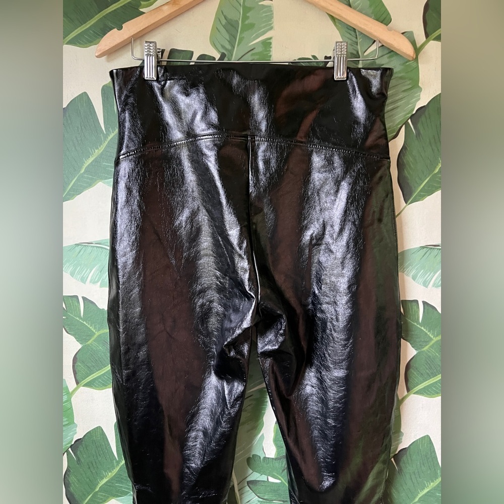Spanx Womens Black Faux Leather Leggings XL - Picture 6 of 9